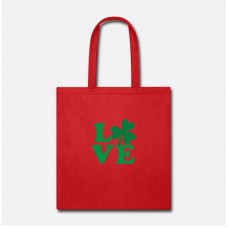 Love Shamrock Red Tote Bag